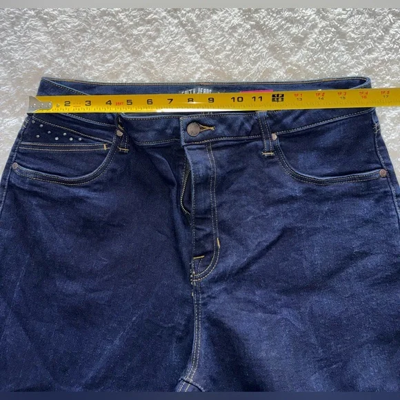 Stretch Straight Leg Blue Jeans - Picture 4 of 9